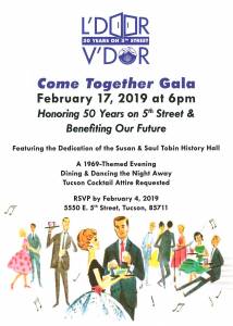 “L’Door V’Dor” 50 Years on 5th Street Gala at CAI @ Congregation Anshei Israel | Tucson | Arizona | United States