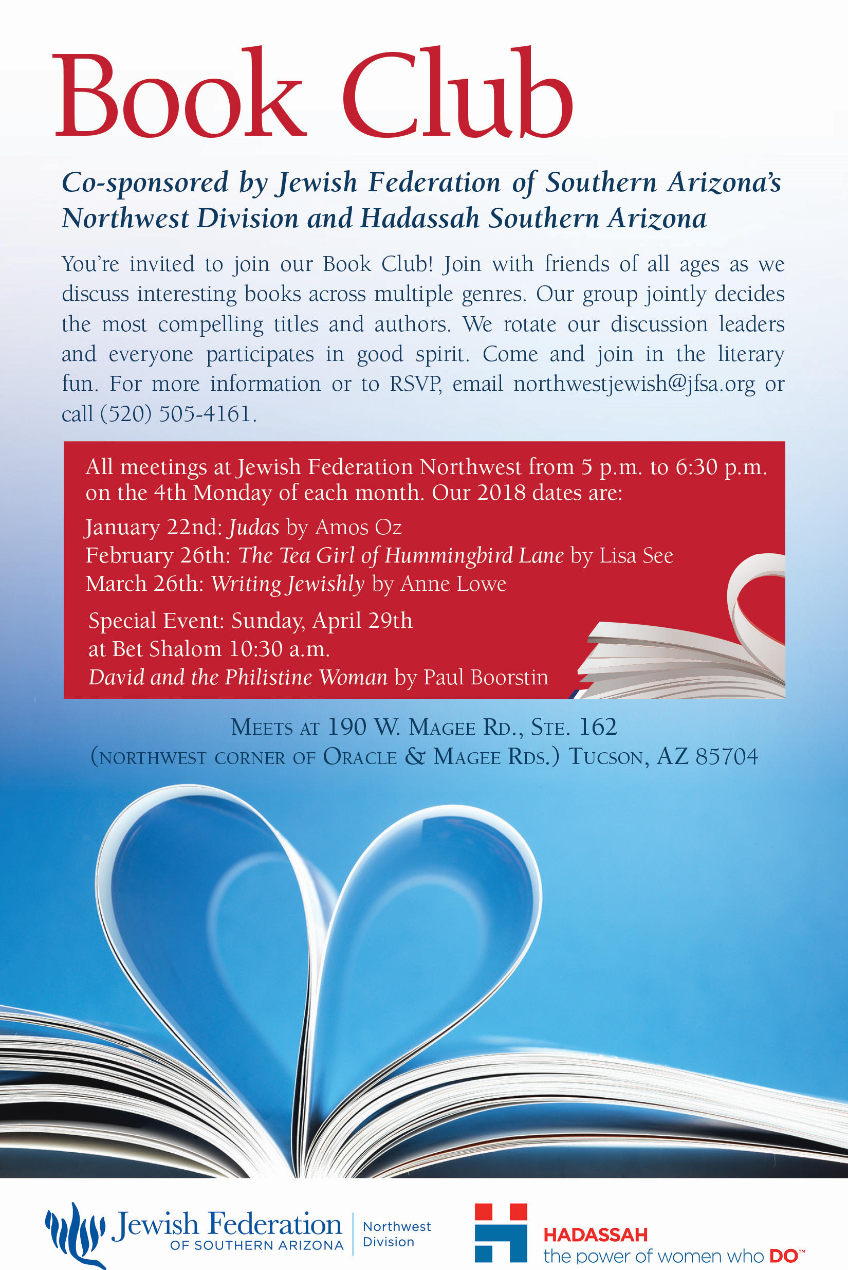 book club flyer 1 31 18 jewish tucson book club flyers