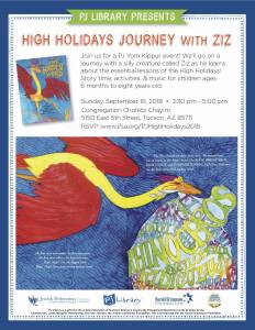 HIGH HOLIDAYS JOURNEY WITH ZIZ @ Congregation Chofetz Chayim | Tucson | Arizona | United States