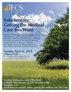 Solo Seniors: Getting the Medical Care You Want @ Jewish Family & Childern's Services