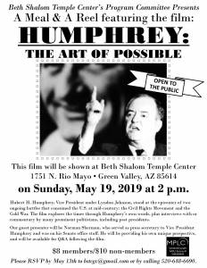 “HUMPHREY: The Art of Possible" @ Beth Shalom Temple Center