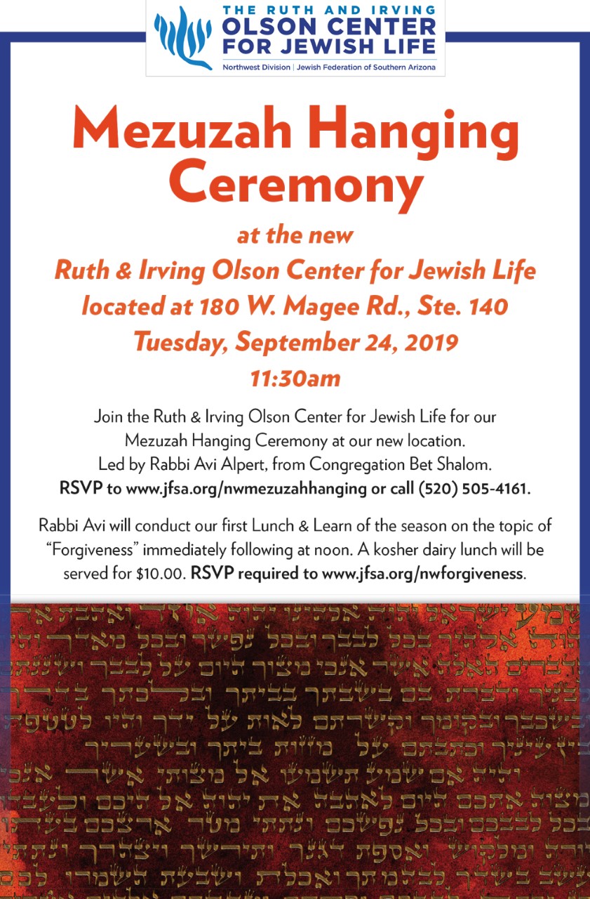 Mezuzah Hanging Ceremony Jewish Tucson