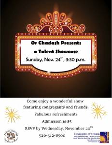 Talent Show @ Congregation Or Chadash @ Congregaton Or Chadash