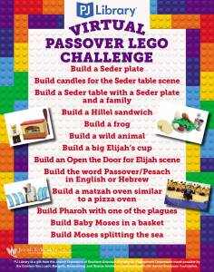 PJ Library Virtual Passover Lego Challenge Event! @ YOUR HOME!